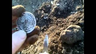 Metal detecting in Bergen Norway Big silver coin IIII Marck 1 Krone Metallsøking XP DEUS [upl. by Lissie]