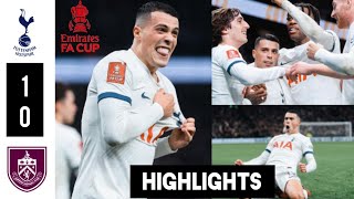 Tottenham vs Burnley 10 Highlights Pedro Porro goal The FA Emirates Cup [upl. by Rosco]