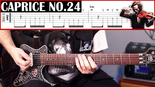 CAPRICE NO 24 Paganini Guitar Lesson  With Tabs [upl. by Kcirdlek]