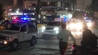 Maharashtra CM Devendra Fadnavis convoy  Z Security  Mumbai [upl. by Feeley227]