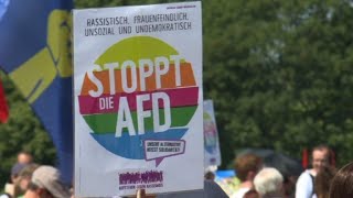 AntiAfD protesters demonstrate in Berlin [upl. by Onyx30]