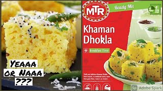 I tried MTR Khaman Dhokla in Microwave 6 Minute Recipe कैसा बनता है MTR ढोकला देखते है Tips n Tricks [upl. by Starla]