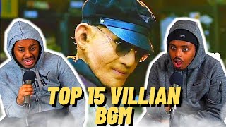 Top 15 Famous Unique South Villain Bgms  Famous South Villain Bgms REACTION [upl. by Moth]