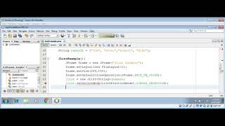 Java Swing JList with ListSelectionListener Example [upl. by Anaehs509]
