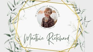 Gedenkdiens vir Marthie Rietchard [upl. by Lindsey]