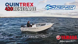 Quintrex 420 Renegade Side Console ROUGH WATER [upl. by Vogel]