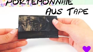 Portemonnaie selber machen  Geldbörse basteln aus einfachem Panzertape  Wallet DIY wallet tutorial [upl. by Llesram416]