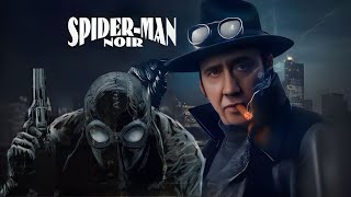 Nicolas Cages SpiderMan Noir Costume First Look Revealed In Set Photos [upl. by Gentilis]