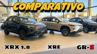 Nov Corolla Cross 2025 Diferenças entre Versões XRE GR XRX Hibrid [upl. by Morven]