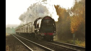 1000th Youtube Video  LMS Pacific No 46233 Duchess of Sutherland at Swinton  17th Nov 2018 [upl. by Lyret573]