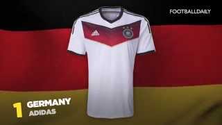 Top 10 2014 World Cup Kits [upl. by Sib447]