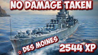 Des Moines Domination Zero Damage Strategy WoWs Legends [upl. by Janiuszck]