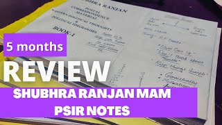 5 MONTHS REVIEW OF SHUBHRA RANJAN PSIR NOTES BEST NOTESUPSCpsiroptionalTGcsecse [upl. by Laon]