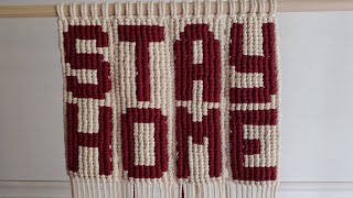 How to Make A Macrame Quotes  Macrame Stack letters [upl. by Pasquale313]