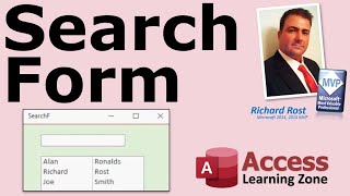 Microsoft Access Search Form  MS Access Search For Record by TextBox [upl. by Dohsar]