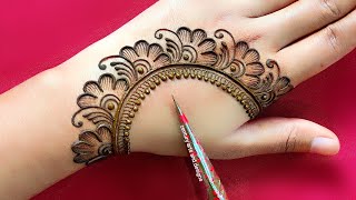 Easy stylish back hand mehndi design  Simple mehndi design  Back hand mehndi  mehndi  Mehndi [upl. by Novyert]