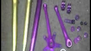 ANODIZADO MORADO DE PEDALIERS BICICLETA 637876698 RESTAUROMETAL [upl. by Esaertal]