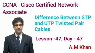 CCNA STP AND UTP  CABLES USED FOR NETWORKING [upl. by Assedo]