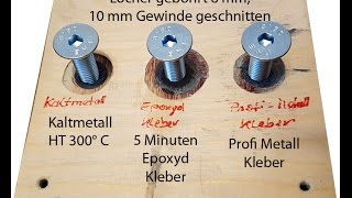 2K Klebstoffe Kaltmetall Epoxydharz Kleber Profi Metall Kleber – Flüssigmetall Gewinde [upl. by Mahalia586]