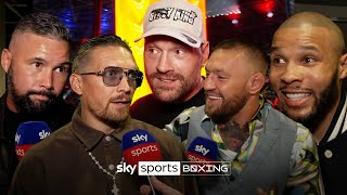 Fury McGregor Usyk amp others react to KO in DuboisJoshua 🤯 [upl. by Brozak]