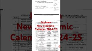 Diploma new academic calendar 202426 [upl. by Lledualc]