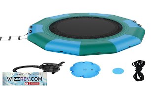 VEVOR Inflatable Water Bouncer 12ft Recreational Water Trampoline Portable Bounce Swim Review [upl. by Eramal]