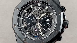 Audemars Piguet Royal Oak Tourbillon Chronograph Openworked 26343CEOO1247CE01 Watch Review [upl. by Leina]