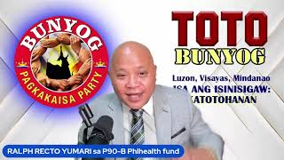 RALPH RECTO YUMARI sa P90B Phlhealth fund Diokno tinanggal dahil kumuntra [upl. by Dulcle438]