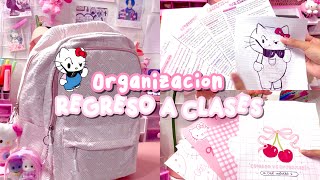 🎀Organización para el regreso a clases 2024✨ Carpeta lapicera portadas mochila y más🤍🌷✨ [upl. by Alexander]