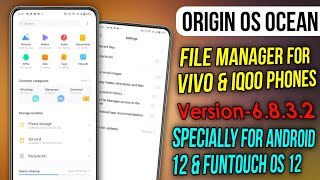 file manager new update for all vivo amp iqoo phones  best file manager for vivo android 12 phones [upl. by Maher]