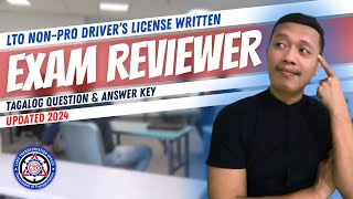 LTO EXAM REVIEWER 2024 TAGALOG FOR NON PROFESSIONAL DRIVERS LICENSE  Complete Question amp Answer Key [upl. by Candace]