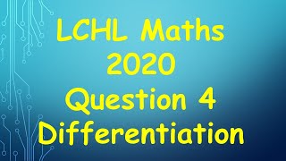 Leaving Cert Higher Level Maths 2020 Paper 1 Question 4 [upl. by Irisa]