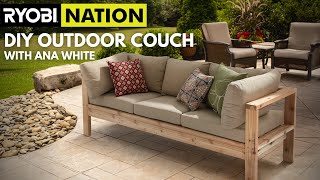 How To DIY Outdoor Couch with Ana White [upl. by Peadar]