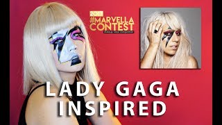 LADY GAGA INSPIRED MAKEUP ICONIC  TOP 30 MarvellaContest2017 [upl. by Alister]