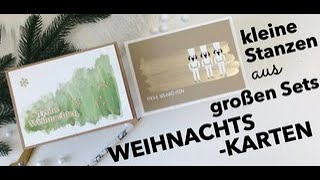 Weihnachtskarten mit Action Stanzen⎮kleine Stanzen aus großen Sets [upl. by Fagan]