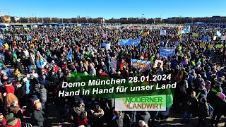 Demo Hand in Hand für unser Land in München 28012024 – „Kein Bauer und trotzdem sauer“ [upl. by Nevla410]