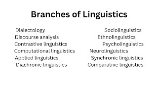 All Macro Branches of Linguistics [upl. by Atsok]