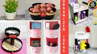 6 No Cost amp Low Cost Organizer Ideas  DIY Organizers from waste materials  Waste material reuse [upl. by Ettenej]