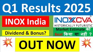 INOX INDIA Q1 results 2025  INOX INDIA results today  INOX INDIA Share News  INOX INDIA Share [upl. by Ahsiekit]