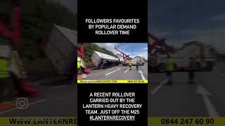 A recent rollover we cleared just off the M25 trucking trucker upthejunction crossways [upl. by Eldwen]