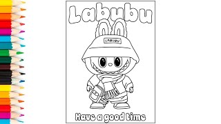 Labubu Macaron  Coloring Pages For Kids 18 [upl. by Oznol]