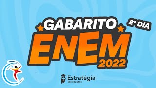 Gabarito ENEM 2022 2º dia – Correção de prova AO VIVO [upl. by Silma]