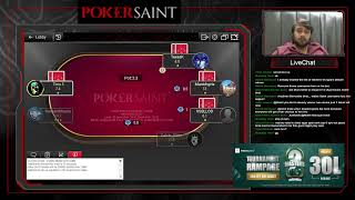 LIVE POKER 25L GTD on PokerSaint 5 tickets giveaway [upl. by Qiratla694]