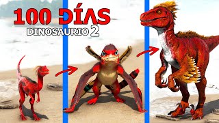 NUEVO MUNDO DE DINOSAURIOS PARA EVOLUCIONAR Mi Enemigo SOBREVIVO 100 DÍAS en ARK Como Dinosaurio 2 [upl. by Guidotti]