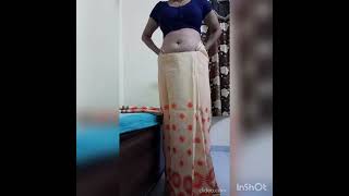 How to wear Assamese Mekhela Sador  Asomiya Mekhela Sador jor kenekoi pindhe [upl. by Legyn]