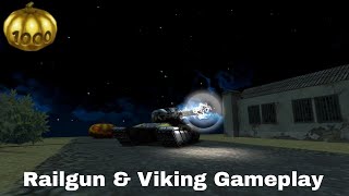 Tanki Online  Railgun Mk8 amp Viking Mk8 Gameplay  41 kills on the Highland Halloween Map [upl. by Norword]