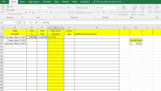 Simple Time Sheet In Excel [upl. by Faubert]