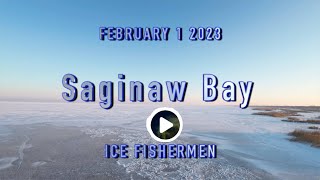 ICE FISHING FEB 1 2023 SAGINAW BAY [upl. by Okram]