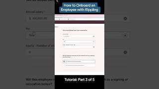 How to Onboard an Employee with Rippling  Part 3 of 5⚡️shorts [upl. by Funch903]