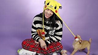 Billie Eilish Plays With Puppies While Answering Fan Questions [upl. by Irrac]